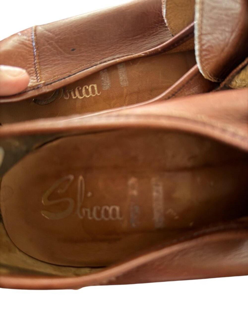 Vintage Sbicca Brown Leather Wedge Loafers With Braided Jute Trim Espadrille Sty - Picture 6 of 7